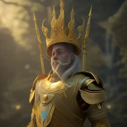 The magic king standing in his palace, mysterious, soft lighting, unreal engine 5 volumetric lighting, intricate details, realistic style, 8k resolution