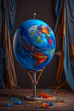 A ballon holding Earth
