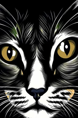 cats eyes vector style
