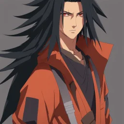 A Young Madara but he is wearing street wear, he has brown eyes, he also has tan brown skin HD