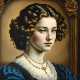 colored etching of a young, aristocratic French woman , with highly detailed beaded hair and facial features ,in the style of Rembrandt, Gian Lorenzo Bernini, Johannes Vermeer, and Ann Chernow, with a fine art aesthetic, highly detailed , realistic , 4k UHD cinegraphic quality