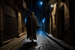 في القرون الوسطى في المغرب لص يمشي بين الدروب ليلا