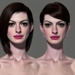 perfect Anne Hathaway, face and bust, wearing magical dress, highly realistic, highly detailed