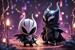 Chibi Hollow knight venom in 8k solo leveling shadow artstyle, in the style of fairy academia, hollow knight them, mask, close picture, neon lights, intricate details, highly detailed, high details, detailed portrait, masterpiece,ultra detailed, ultra quality