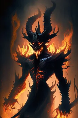 Shadow fiend with fire