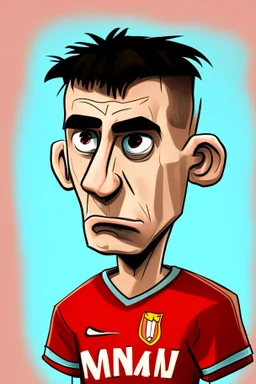 Noni Madvik English football player,2d cartoon