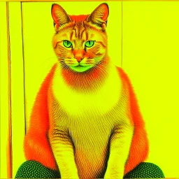 Portrait of a cat by Van Gogh