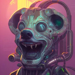 angry cyberpunk honey badger