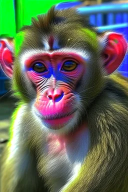 Monkey with a crew cut