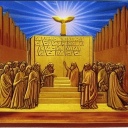 ark of the covenant, receiving the ten commandments, holy, sacred, God descending