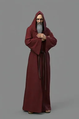 russian monk for a horror , silent hill style, 3d model, t-pose, full length, a pose, front face