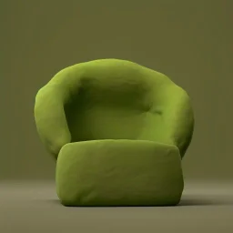 Couch in the shape of an avocado