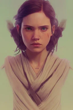 Detailed portrait of rey skywalker, contrasting colors, unreal engine, greg rutkowski, loish, rhads, beeple, makoto shinkai and lois van baarle, ilya kuvshinov, rossdraws, tom bagshaw, alphonse mucha, global illumination, detailed and intricate environment