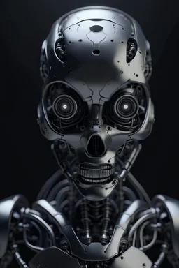 areal scary robot looking at