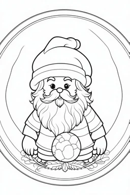 coloring page for kids, Santa GIFT CHILDERN BALL, cartoon style, thick outline, low details, no shading, no color