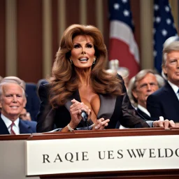 Raquel Welch addressing the US Congress.