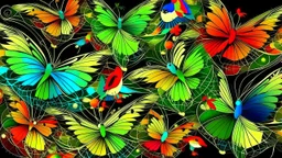 birds 2, butterflies 5,