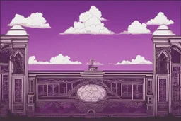 Symmetric Purple SKY WITH CLOUDS BACKGROUND