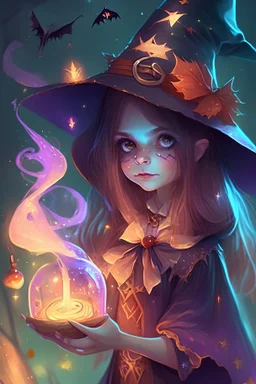 GIRL WITCH FANTSY IN PARTY MAGIC