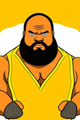 Mark Henry American wrestler catoon 2d