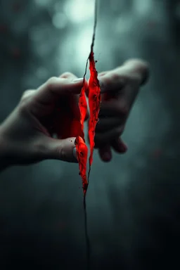 a blurry, distressing, haunting image of splitting in half