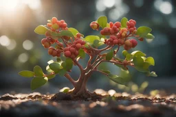 A arbutus plant, natural volumetric cinematic perfect light, 135mm, photorealistic, no bokeh, good depth of field, award winning photo, beautiful composition, 16k, HDR, sharp focus, masterpiece