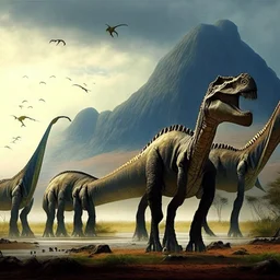 65 million years ago the largest dinosaurs