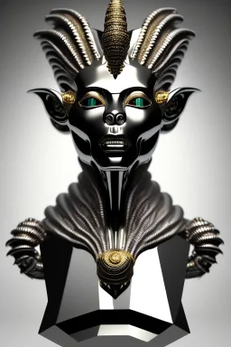 Silver alien, head, wicked, black eyes, blood, 8k, finely detailed, photo realistic, Anunnaki black male African Egyptian alien, cracks in the voodoo head, wicked, eyes, crown, Elephant, 8k, finely detailed, photo realistic, tiger turquoise skull head gold dragon space alien sun skeleton gold olmec silver crown silver eyes