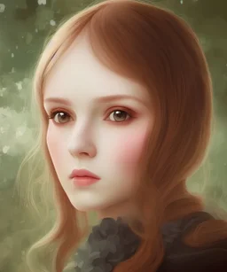 a realistic full face portrait of beautiful young and cute russian lolita girl, adorable, seductive and sexy looking, slight smile, intricate, elegant, highly detailed eyes, digital painting, 8k, artstation, concept art, smooth, sharp focus, illustration, studio quality, art by victo ngai