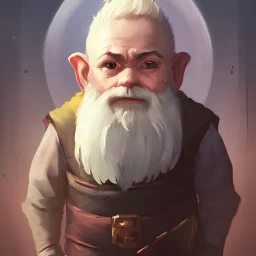 Portrait of a gnome called Eldon, who is a very young wizard that studied at the School of Abjuration, art by argerm and greg rutkowski, trending on artstation.