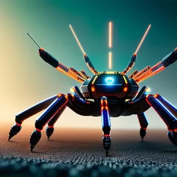 fullbody Drawing of 'Robot spider',intricate detail,andrea bonelli,Kilian Eng,Ohrai,evan lee,Aleksandr Sidelnikov,KyuYong Eom,three quarters frontal aerial view,toned colors,16k