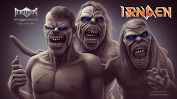 portrait animateur radio fou présentant son emission, iron maiden, 4k, realiste