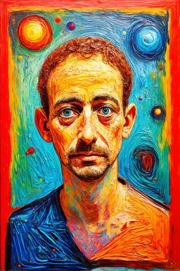 The universe remembering it's one person; surrealism inspired by Guston and Kandinsky