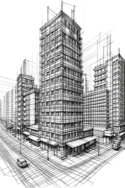 Drawing city building