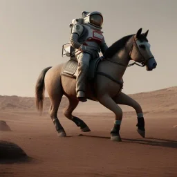 Riding horse astronaut mars unreal engine 5, octan render