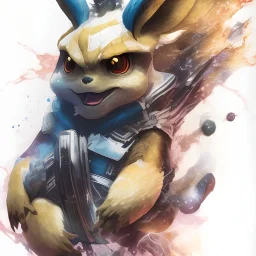 Pokémon Pikachu, watercolor illustration by <agnes cecile> <Yoji Shinkawa>, intricate detail,