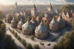 торговая площадь в стиле славянской сказки