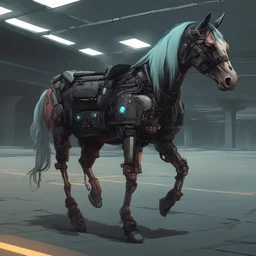 cyberpunk horse