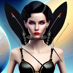 black hair lady archer bra on Saturn