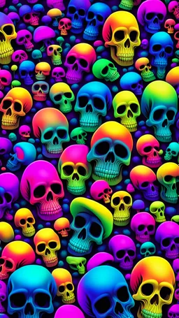 a field of 1000s of psychedelic psilocybin induced anatomically correct, skulls, vivid RANDOM BRIGHT neon colors, dark comedy, well lit, high detail, photorealistic, horrorcore, fun, scary, none featured, each a different color or hue,https://stablecog.com/generate?p=a+field+of+1000s+of+psychedelic+psilocybin+induced+anatomically+correct%2C+skulls%2C+vivid+RANDOM+BRIGHT+neon+colors%2C+dark+comedy%2C+well+lit%2C+high+detail%2C+photorealistic%2C+horrorcore%2C+fun%2C+scary%2C+none+featured%2C+each+