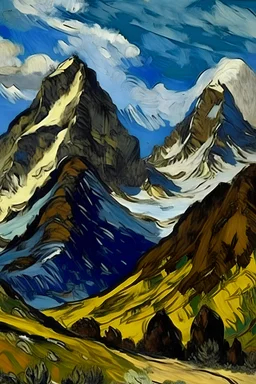 Retrato de las montañas nevadas, Vincent Van Gogh