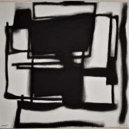 abstract artwork of black and white rectangles, oil on canvas, black and white, smudged charcoal, in the style of esteban vicente, in the style of mark rothko