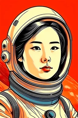 create an image of Chinese woman cosmonaut