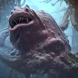 fluid ink angler fish creature, unreal engine 5, 8k resolution, photorealistic, ultra detailed