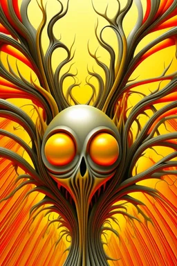 cartoon gold orange light yellow red abstract 3D wallpaper