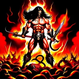 a strong men with sword ((manowar album)) no face