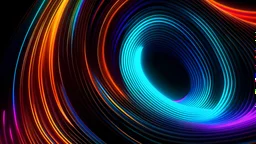 '3d render. Abstract neon background of glowing lines. Energy vortex macro. Modern wallpaper By NeoLeo