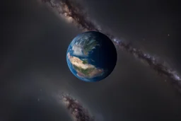 تصوير جوي للأرض من الفضاء، حيث يظهر الكوكب الأزرق الجميل في خلفية مظلمة وغامضة. تتلألأ سطح الأرض بألوانها المتعددة، ويتجلى لمحة من السحب والمحيطات. تنعكس ضوء الشمس بلطف على الجانب المضاء، مشيرةً إلى التنوع والجمال الذي تحمله هذه الكوكبة المعجزة.