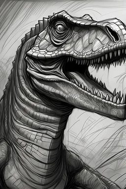 drawing expresses alienation dinosaur cogh Portrait drawing