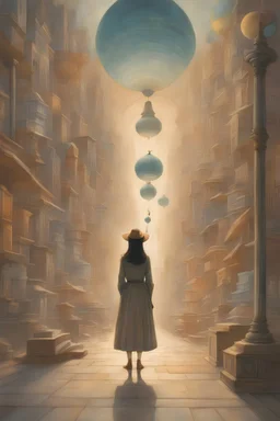 Anne Anderson, Shaun Tan, Surreal, mysterious, strange, fantastical, fantasy, Sci-fi, Japanese anime, exiled from paradise, beautiful girl and boy, mathematical utopia, perfect voluminous body, detailed masterpiece